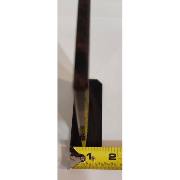 Celtic Cross Silver Print on Glass 6" Stand Mahogany Obsidian ? Alter Safe Space - Picture 10 of 13